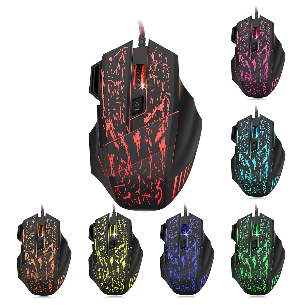 colorful luminous gaming mouse