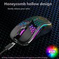 2.4G Wireless Cave Mouse Lightweight Gaming Mouse with Luminous 7 Color Breathing Light Computer Accessories