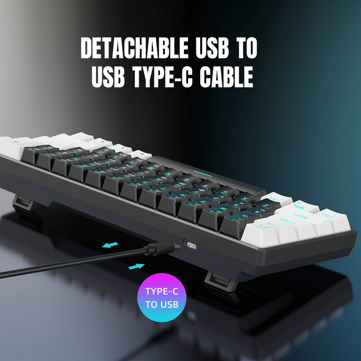 61 key mechanical keyboard with backlight