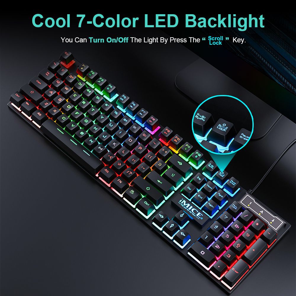 floating keycap gaming keyboard and mouse set
