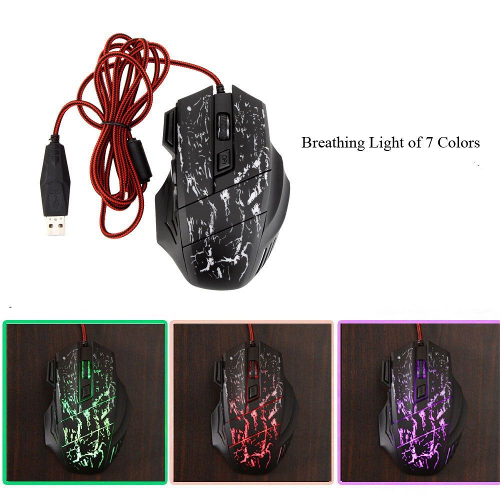 colorful luminous gaming mouse