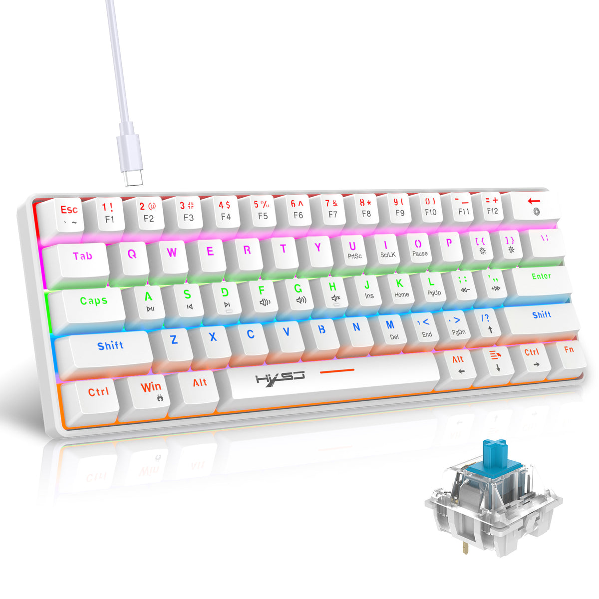61 key mechanical keyboard with backlight