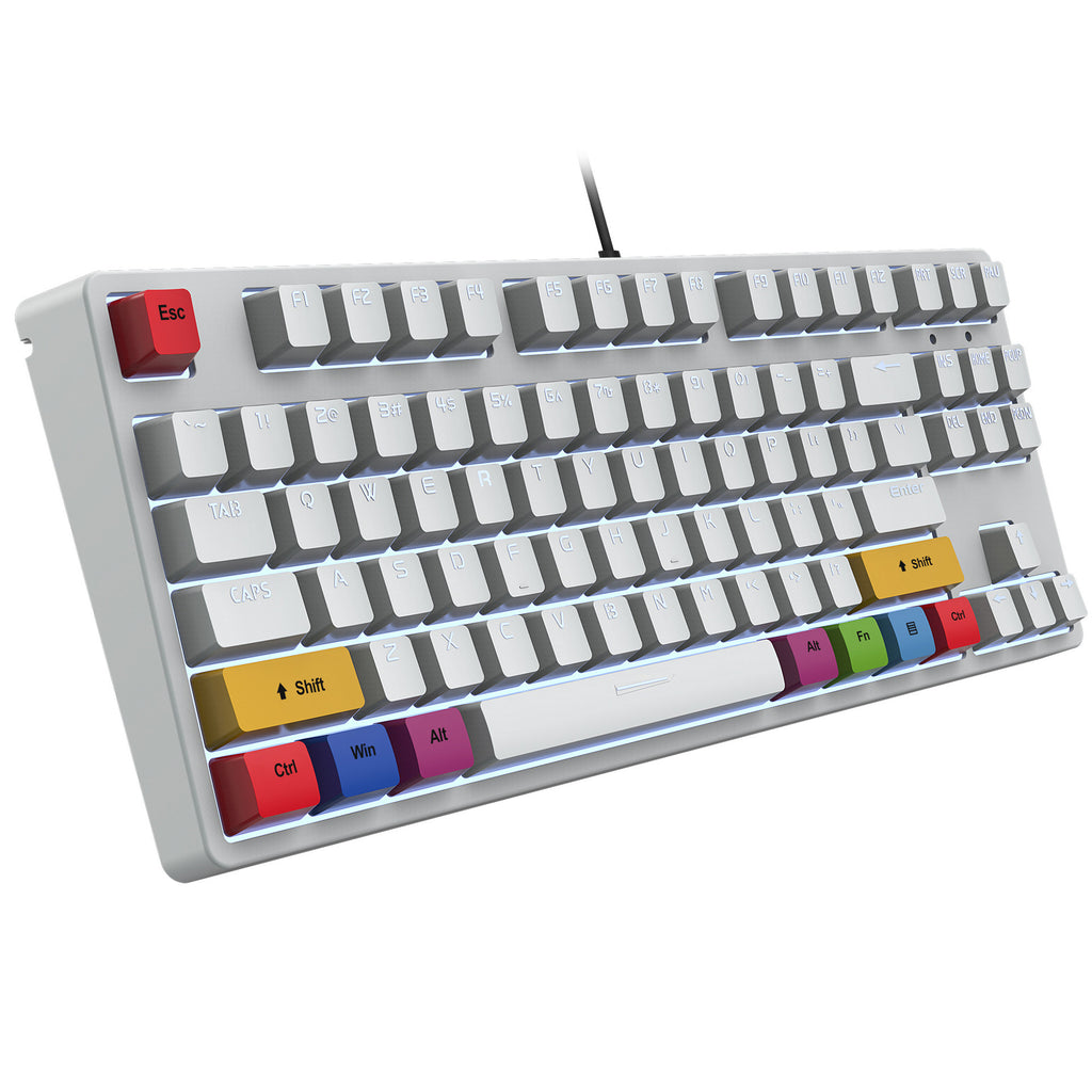 wired mechanical gaming keyboard with red axis