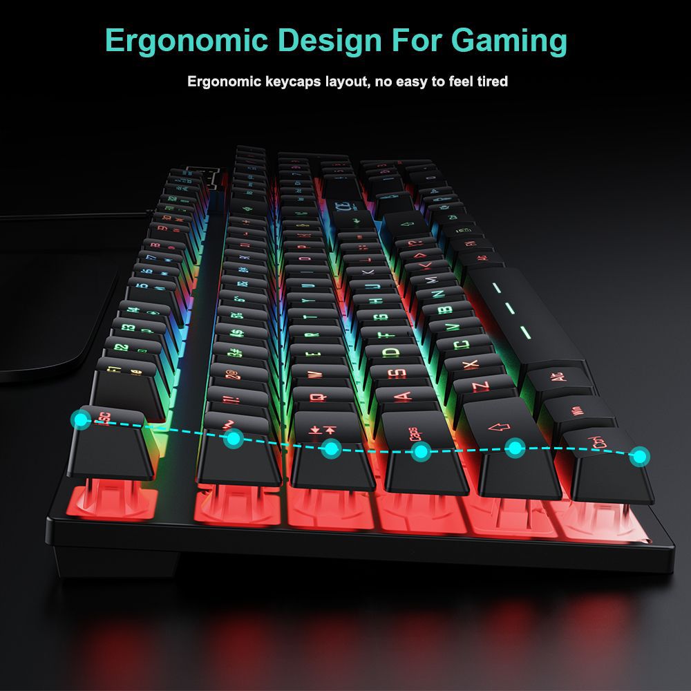 floating keycap gaming keyboard and mouse set